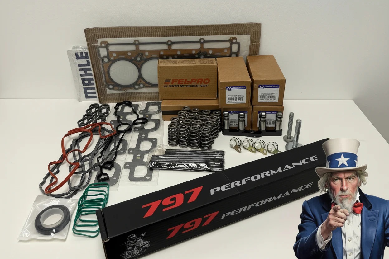 797 Performance 2011-2023 6.4 NA Hemi Complete Camshaft Kit With MDS Delete & Gaskets (Charger/Challenger/300 & Grand Cherokee / Durango) - Image 3